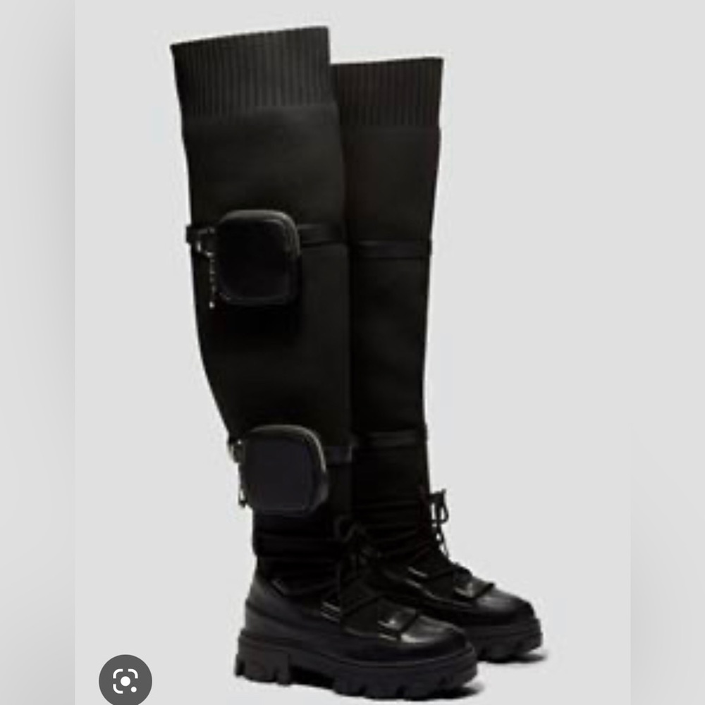 Over the knee combat boots